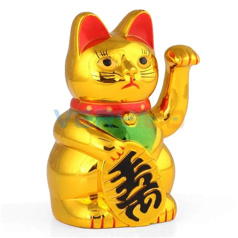 lucky money cat 5”, Cute Ceramic Ornament, Good Fortune (188) $